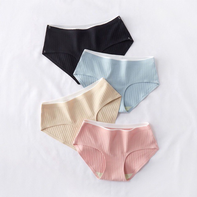 Quần Lót Cotton Gân Tăm Không Đường May Kháng Khuẩn Siêu Đẹp _ QC4- LM | BigBuy360 - bigbuy360.vn