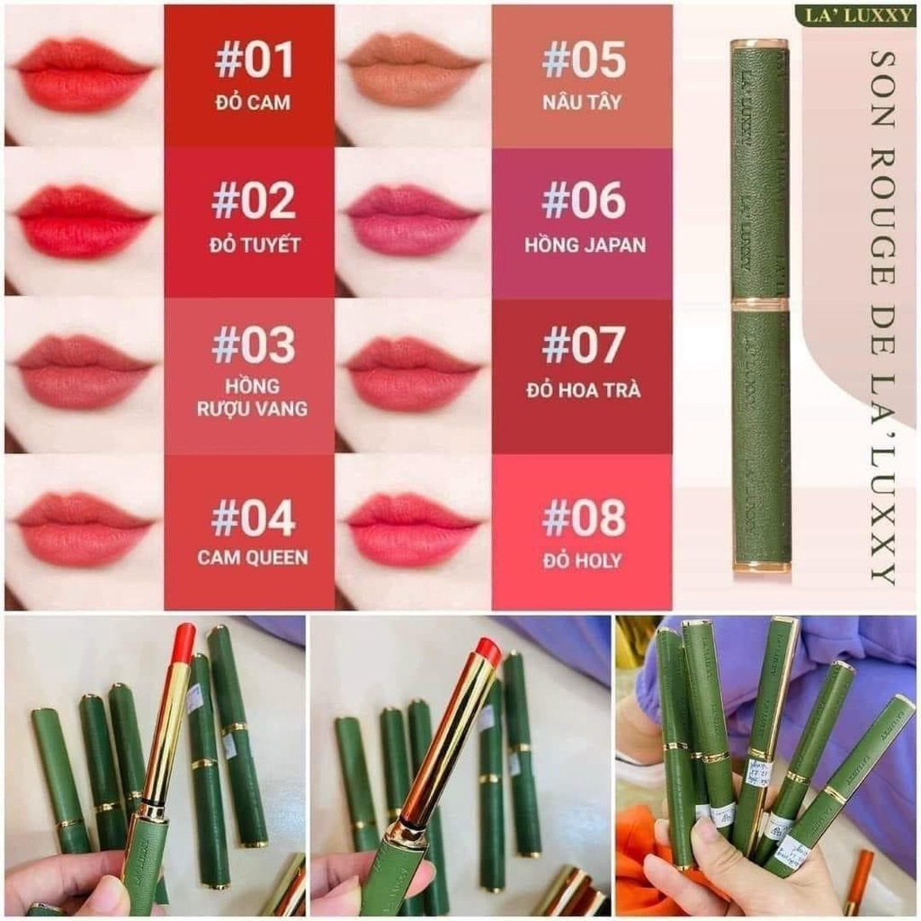 Son anhthushop Son lạnh La' Luxury Dr Lacir chính hãng siêu lì không trôi nhiều màu sắc