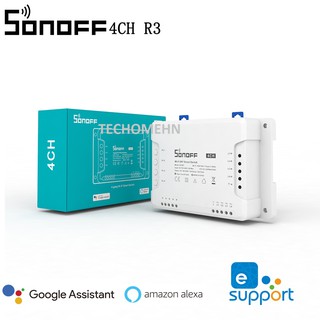 Sonoff 4CH R3 Bản quốc tế - Công tắc thông minh 4 kênh điều khiển qua Wifi 3G 4G Mới 100%