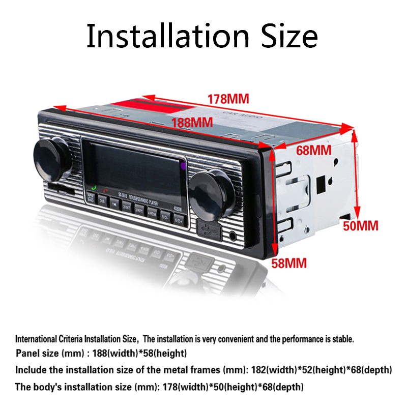 5513 12V Bluetooth Car MP3 Player Digital FM Stereo Radio / Thẻ kỹ thuật số an toàn / MMC