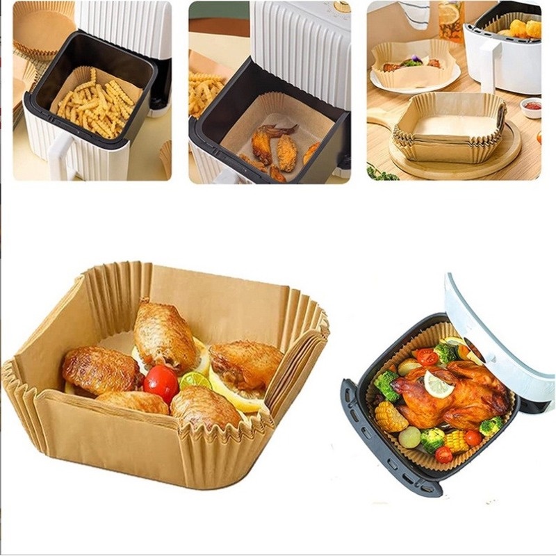 Set 50 Giấy Lót Nồi Chiên Không Khí Dùng Một Lần Kích Thước 20cm