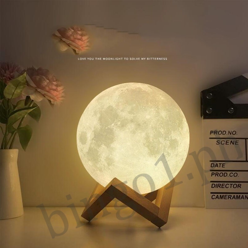 Đèn ngủ hình mặt trăng 3D dễ thương