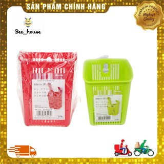 (2.3) Giỏ đựng đồ đa năng, giỏ nhựa đựng đồ nhựa PP cao cấp màu xanh lá Inomata - Bee house