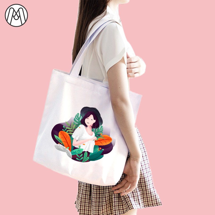 Miễn Ship Túi vải Canvas cao cấp Tote in hình theo yêu cầu chất vải mềm mịn dày dặn in nét đẹp không phai màu