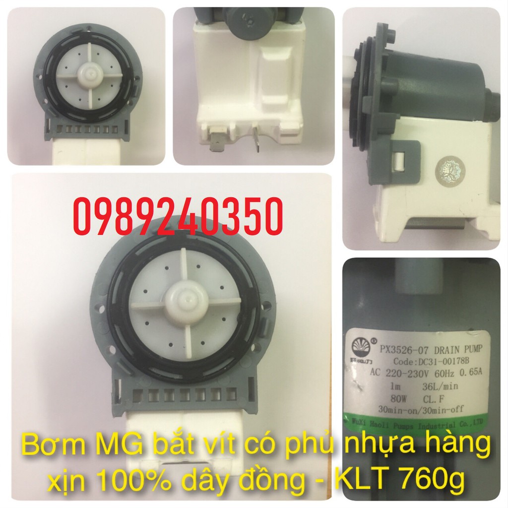 Bơm xả máy giặt cửa ngang bắt vít 80W