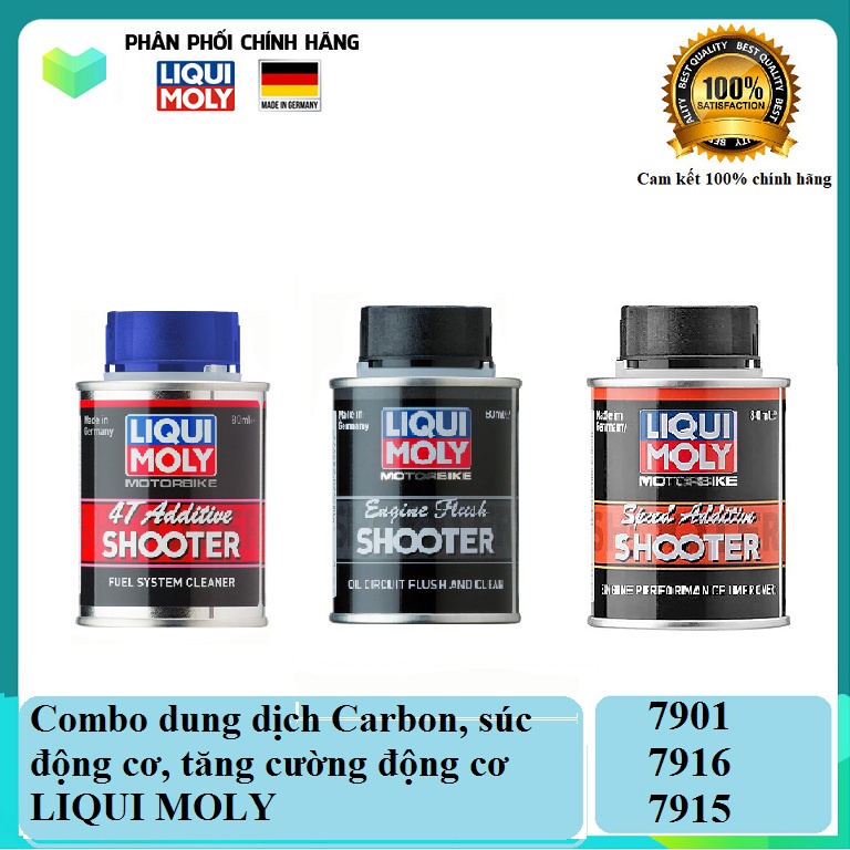 Combo dung dịch Carbon, súc động cơ, tăng cường động cơ LIQUI MOLY