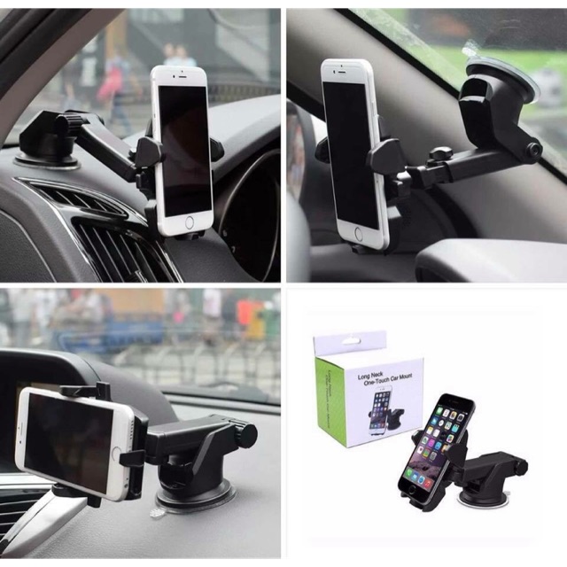 ☘️Giá đỡ kẹp Điện thoại trên Ôtô loại Hít, xe hơi đa năng hiệu Long neck