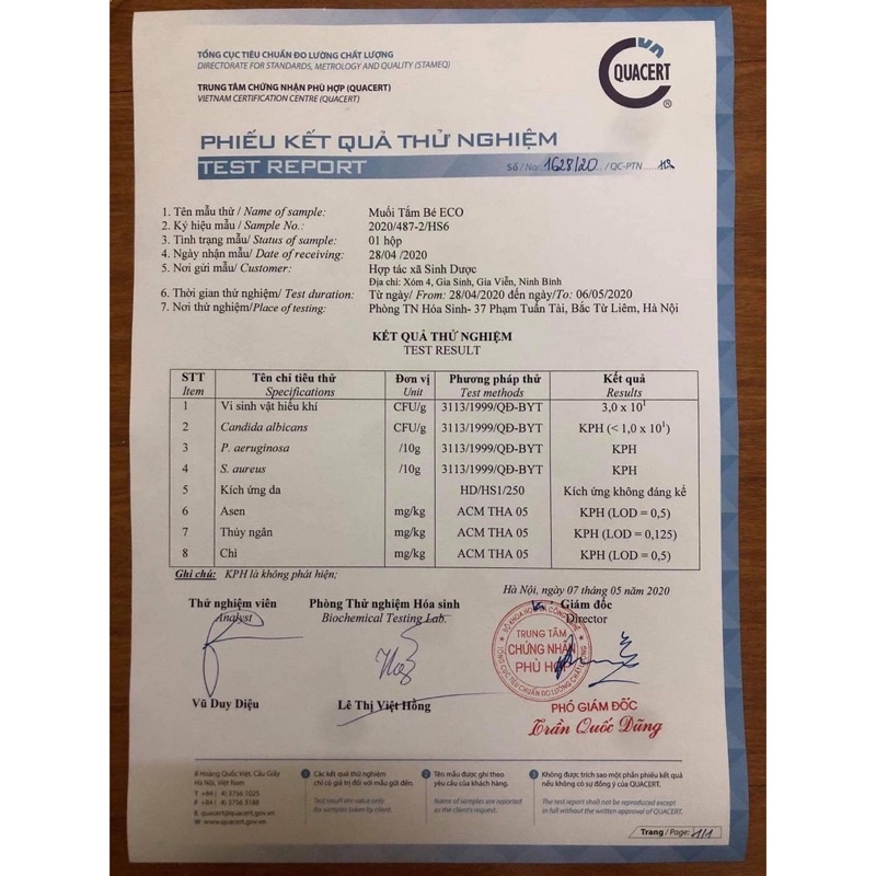 Muối tắm em bé Eco Sinh Dược 400g