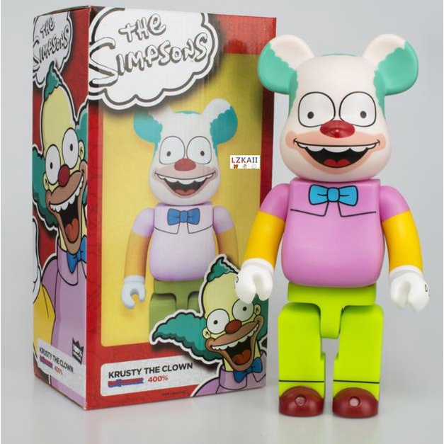 Mô Hình Đồ Chơi Nhân Vật Bearbrick X the Simpson Krusty the Clown & Bartman 400% Lzkail.sg