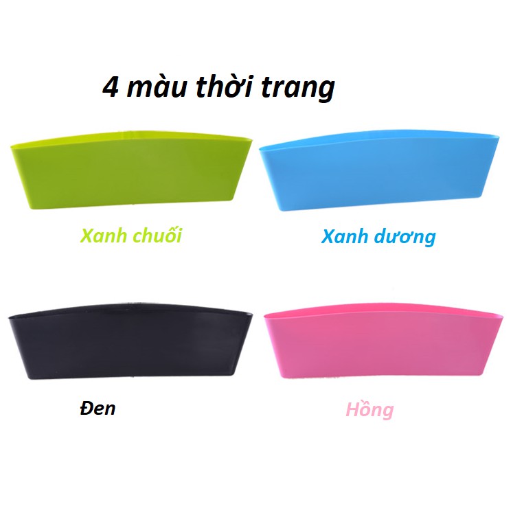 Túi khay NHỰA để đồ kẹp khe ghế xe hơi ô tô 4 màu thời trang