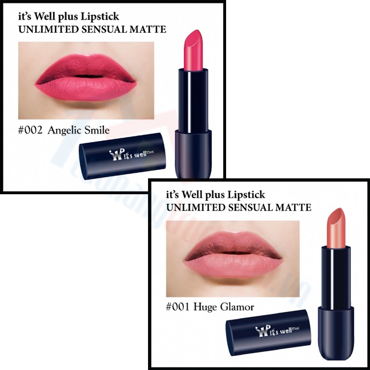 [CHÍNH HÃNG] Son Thỏi Lì Matte It's well Plus Hàn Quốc | Lì Màu | Lâu Lôi | Lên Màu Môi Tự Nhiên | Không Chì | Dưỡng Ẩm | BigBuy360 - bigbuy360.vn