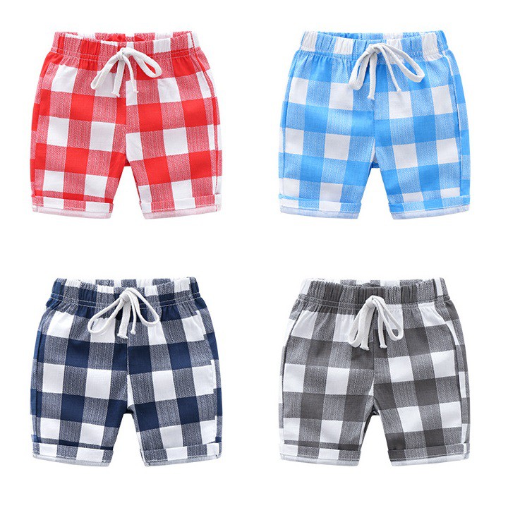 Quần short bé trai hàng xuất chất cotton co giãn size từ 1 đến 10 tuổi