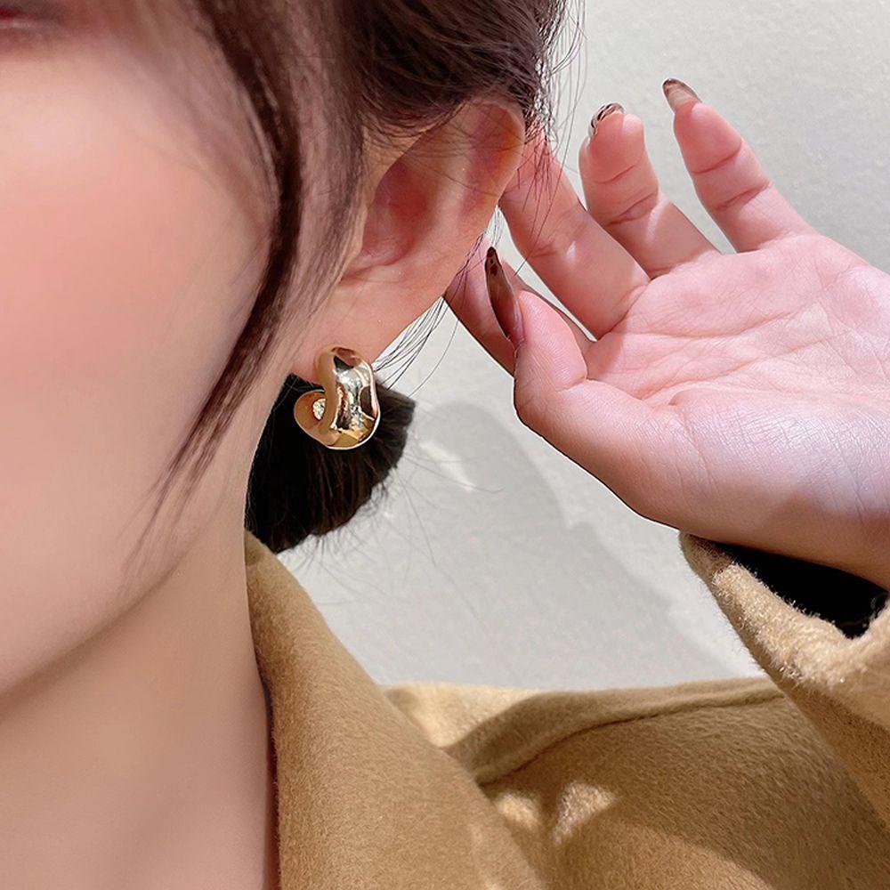 Bông Tai Thiết Kế Hình Học Phong Cách Baroque Thời Trang Cho Nữ