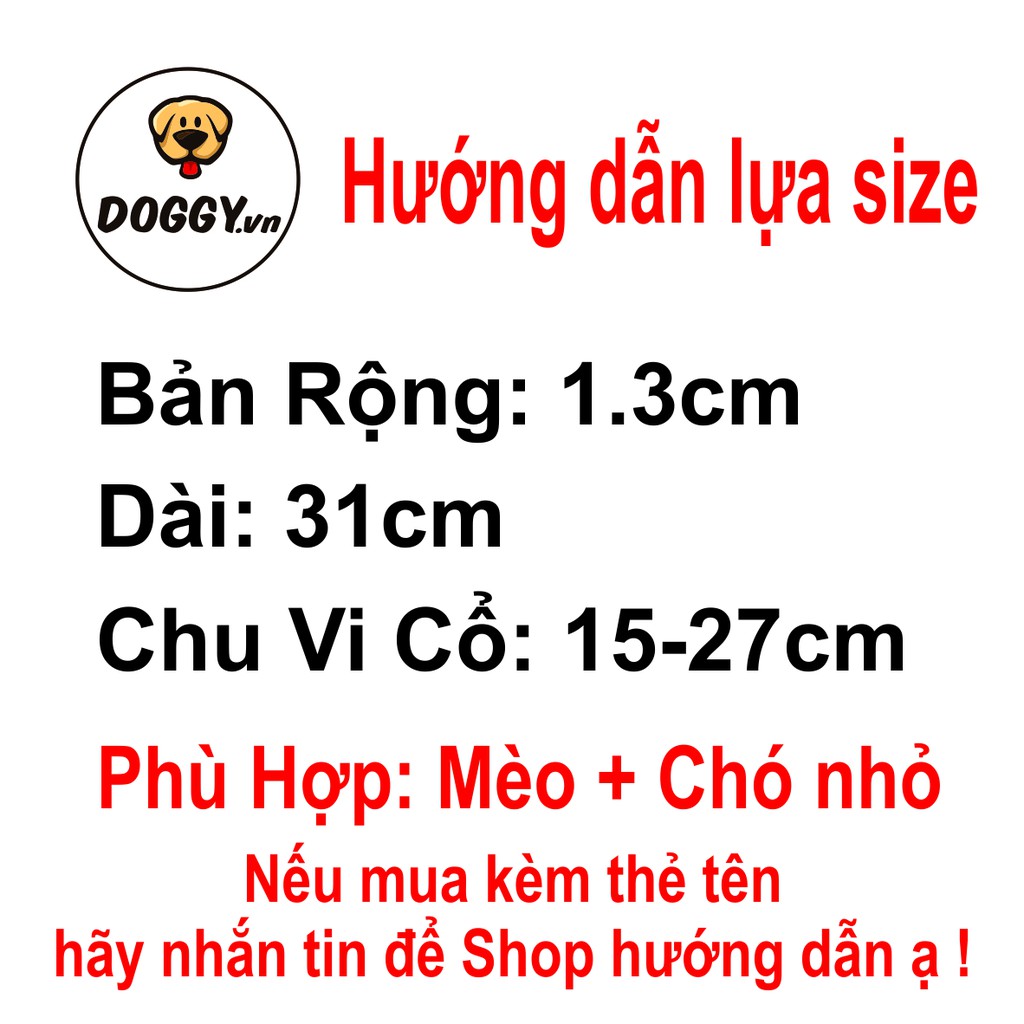 [Mua Kèm Thẻ Tên] Vòng Cổ Cho Chó, Vòng Cổ Chó Mèo, Dây Cổ Chó, Vòng Cổ Chó Con – Chất Liệu Da PU, Bền Đẹp, Không Làm Rụ