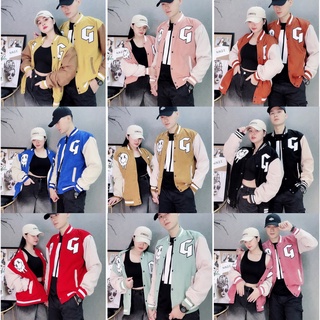 Áo khoác bomber mặt cười nam nữ 2 lớp