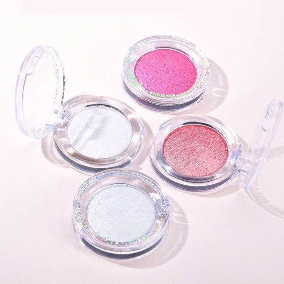 Phấn bắt sáng Highlight ô tròn ánh nhũ lấp lánh làm nổi bật tone da, Phấn nhũ bắt sáng kim tuyến lấp lánh hàng nội địa