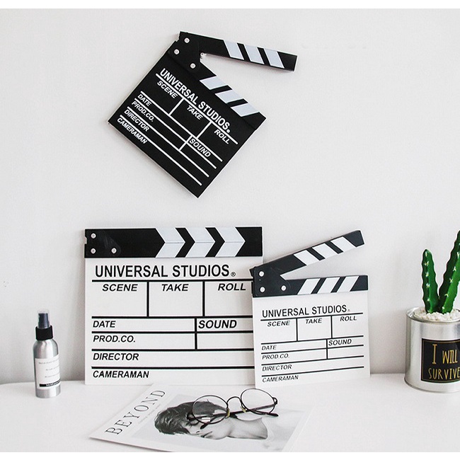 [20x20cm] Bảng clapper board quay phim, đạo diễn chụp ảnh decor trang trí 20x20cm