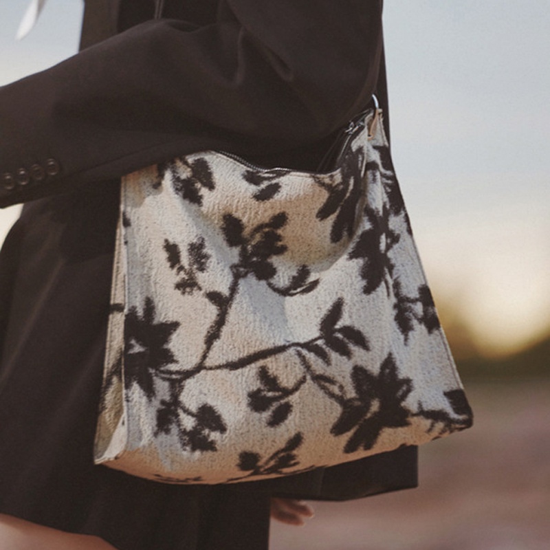 Túi xách tote IELGY thêu dệt thiết kế cổ điển cho nữ