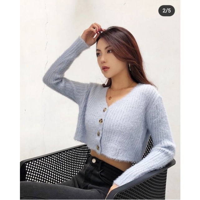 Áo Cardigan lông xù
