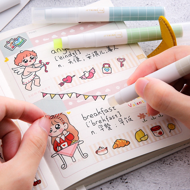 1 Cây Bút Keo Cứng Trong Suốt Siêu Dính Handmade Dành Cho Học Sinh Tiểu Học