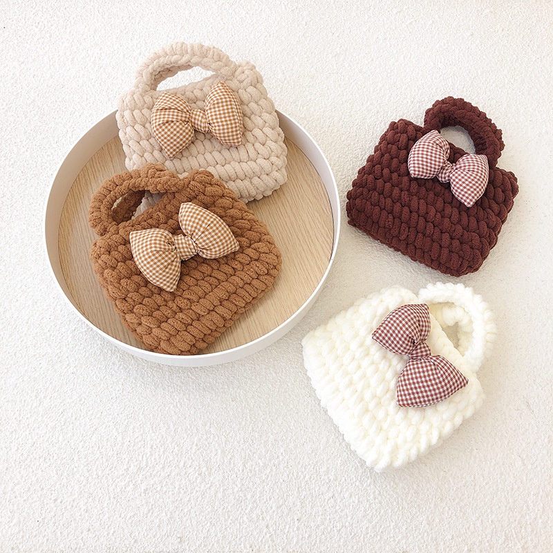 Ví Xách Tay Đính Nơ Phong Cách Hàn Quốc Thời Trang Thu Đông Dành Cho Trẻ