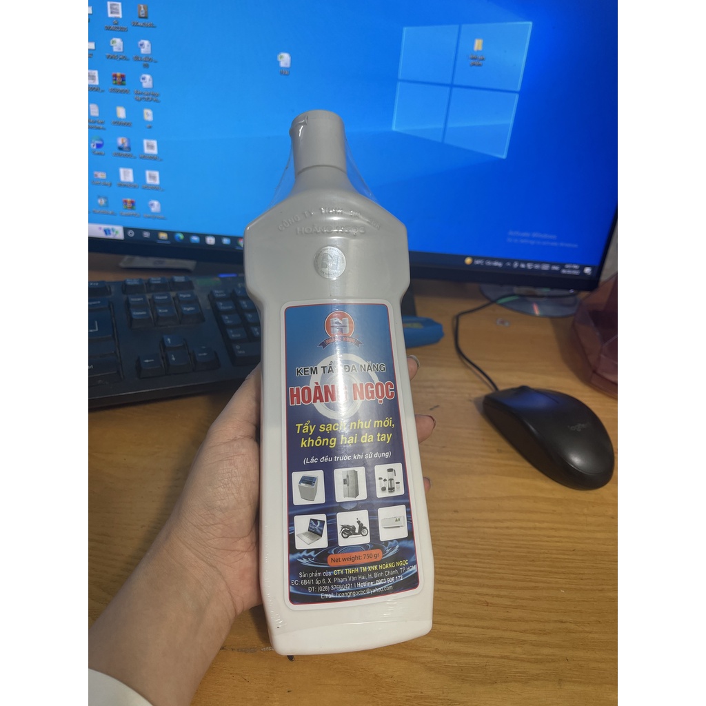 Kem tẩy đa năng Hoàng ngọc mẫu mới (kem đa năng start 700ml mẫu cũ) tẩy tủ lạnh, men sứ, nhựa, gỗ