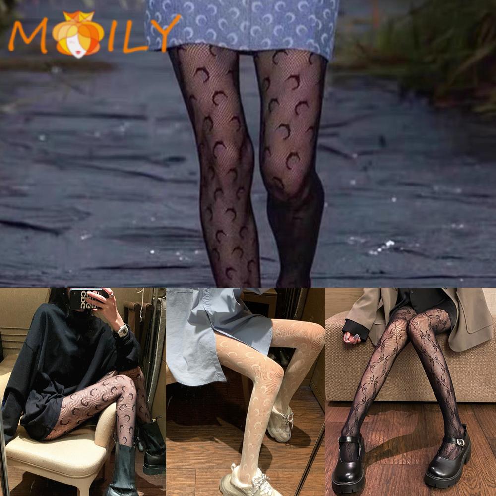 Quần tất màu trơn phối lưới thời trang retro dành cho nữ | BigBuy360 - bigbuy360.vn