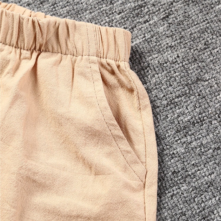 Quần đùi SANITKUN cotton màu trơn thoáng khí phong cách Hàn Quốc thời trang mùa hè dành cho trẻ em