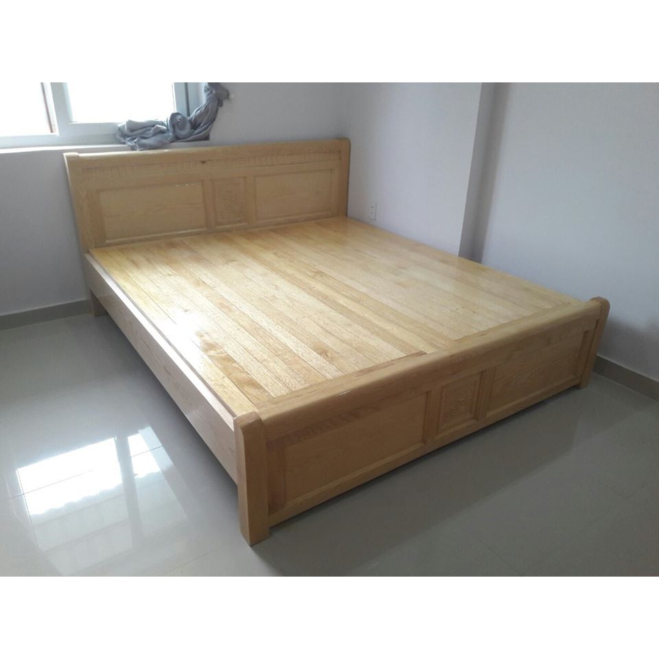 giường ngủ 1m8 gỗ sồi newzealand cao cấp