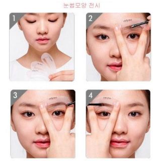 Bộ 3 khuôn vẽ lông mày Hàn Quốc