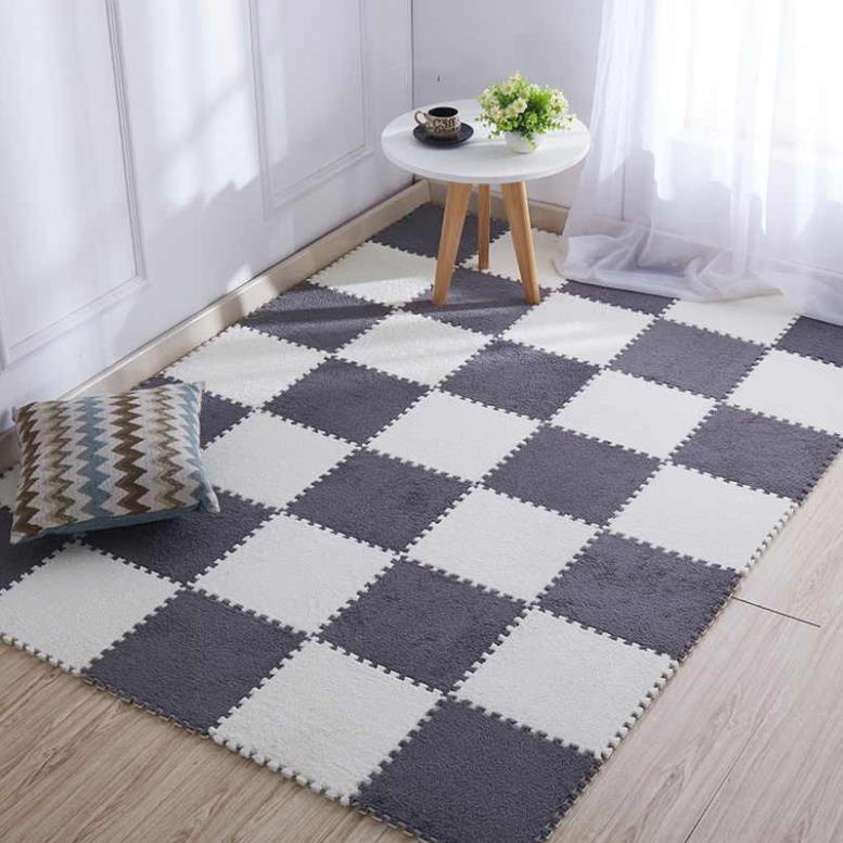 Thảm Xốp Ghép Mặt Lông Mềm 30*30*1cm Đẹp, An Toàn