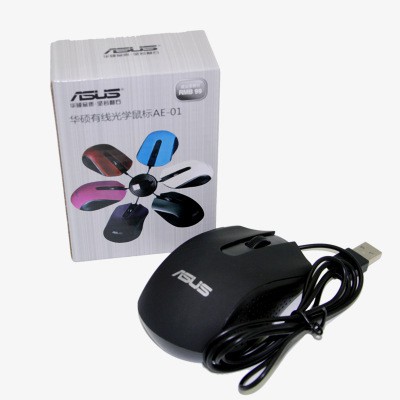 Chuột máy tính ASUS, Chuột quang laptop Asus có dây cổng USB có dây nhỏ gọn