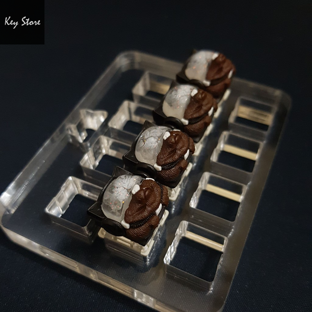 Nút bàn phím cơ artisan keycap sirius màu nâu chocolate