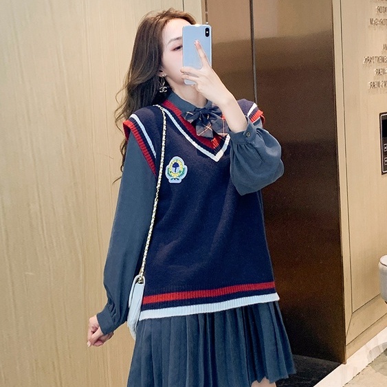 Gile Len Nữ Hàn Ulzzang, Áo Len Gile Nữ Màu Sắc Vintage Form Rộng FreeSize Siêu Xinh