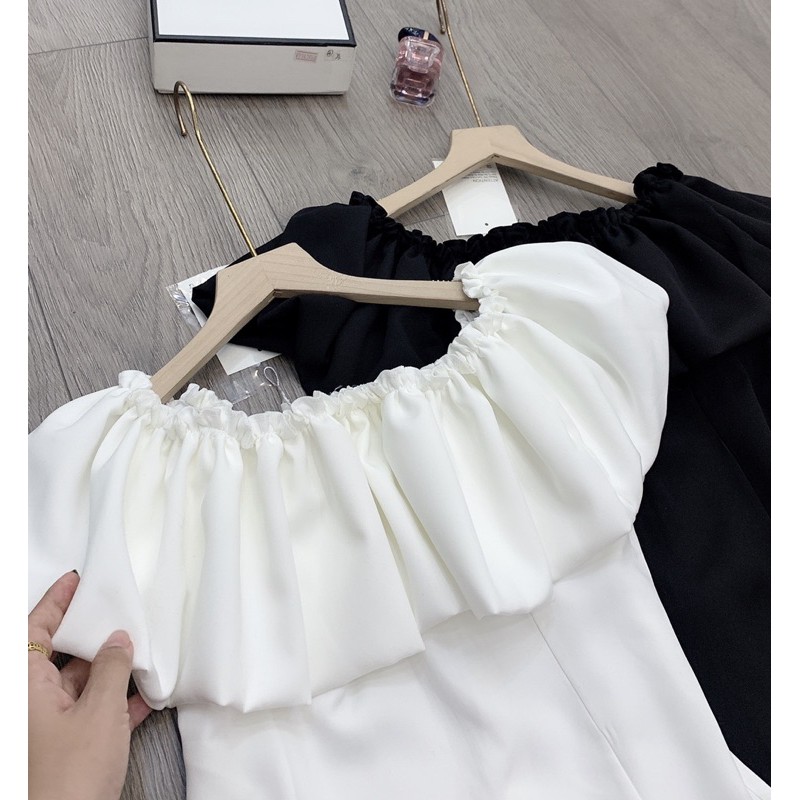 Váy trễ vai bồng sang chảnh Chất tuyết mưa | BigBuy360 - bigbuy360.vn