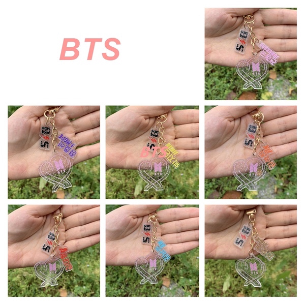 Móc khóa treo túi thời trang phong cách BTS TWICE EXO GOT7 izone