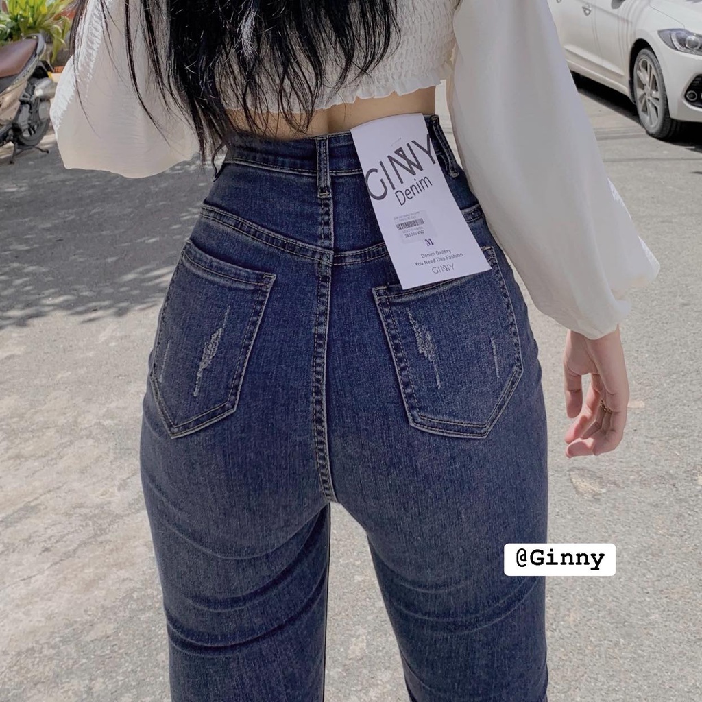 Quần jean co giãn skinny rách xước TY-013 | GinHouse Shop