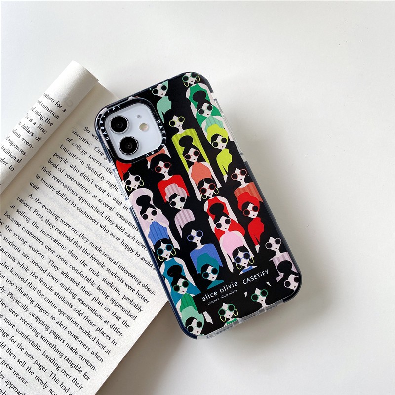 Ốp lưng  case iphone 8 plus iphone 11 pro max iphone 7 plus iphone 12 pro max 12mini 6s iphone 6 pluse xs xr xs max iphone se2020 điện thoại hình cô gái đeo kính cho