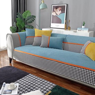 bọc sofa nỉ mềm kẻ 706 size 70*70cm