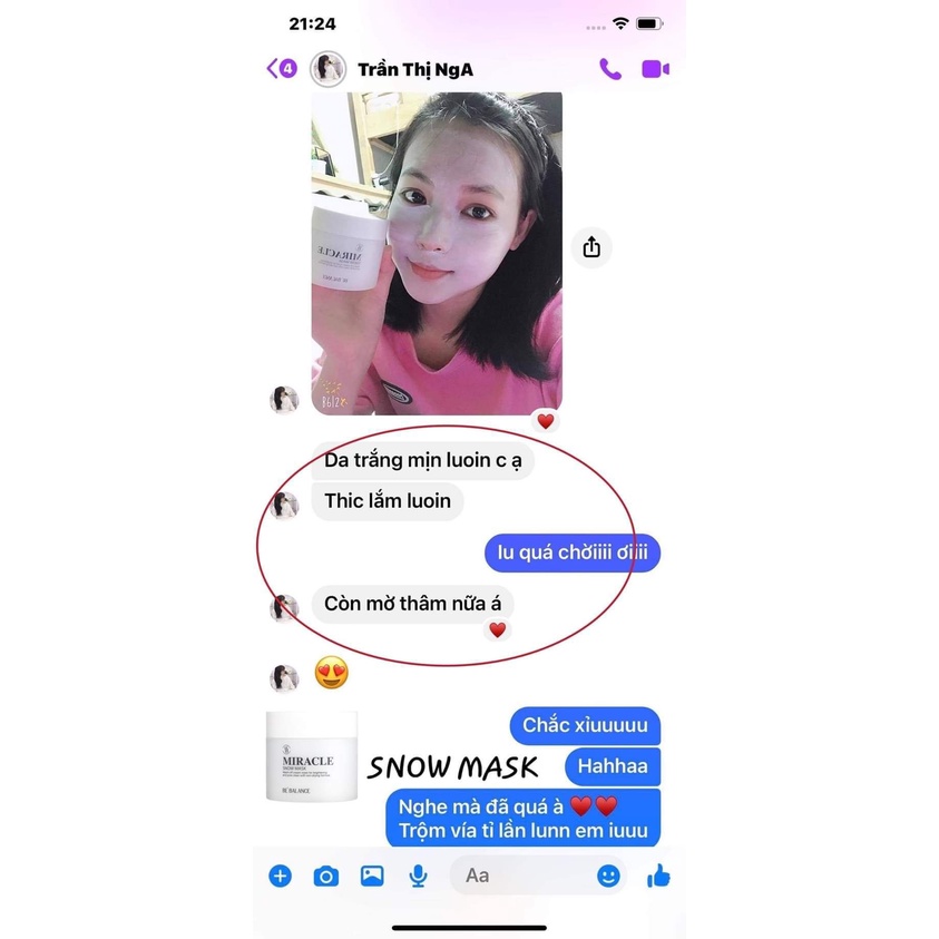 BEBALANCE Mặt Nạ Ủ Trắng SNOW MASK