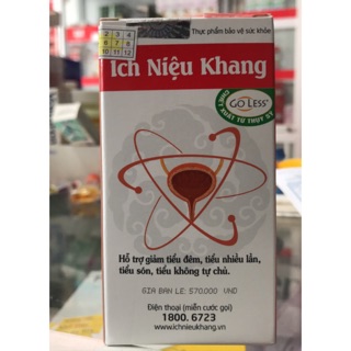 Thực phẩm bảo vệ sức khỏe Ích niệu khang Hộp 80 viên
