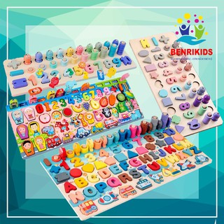 Đồ Chơi Trí Tuệ, Bảng Xếp Hình Tổng Hợp Các Kỹ Năng Kèm Trò Chơi Câu Cá Vui Nhộn 1 Cần Câu