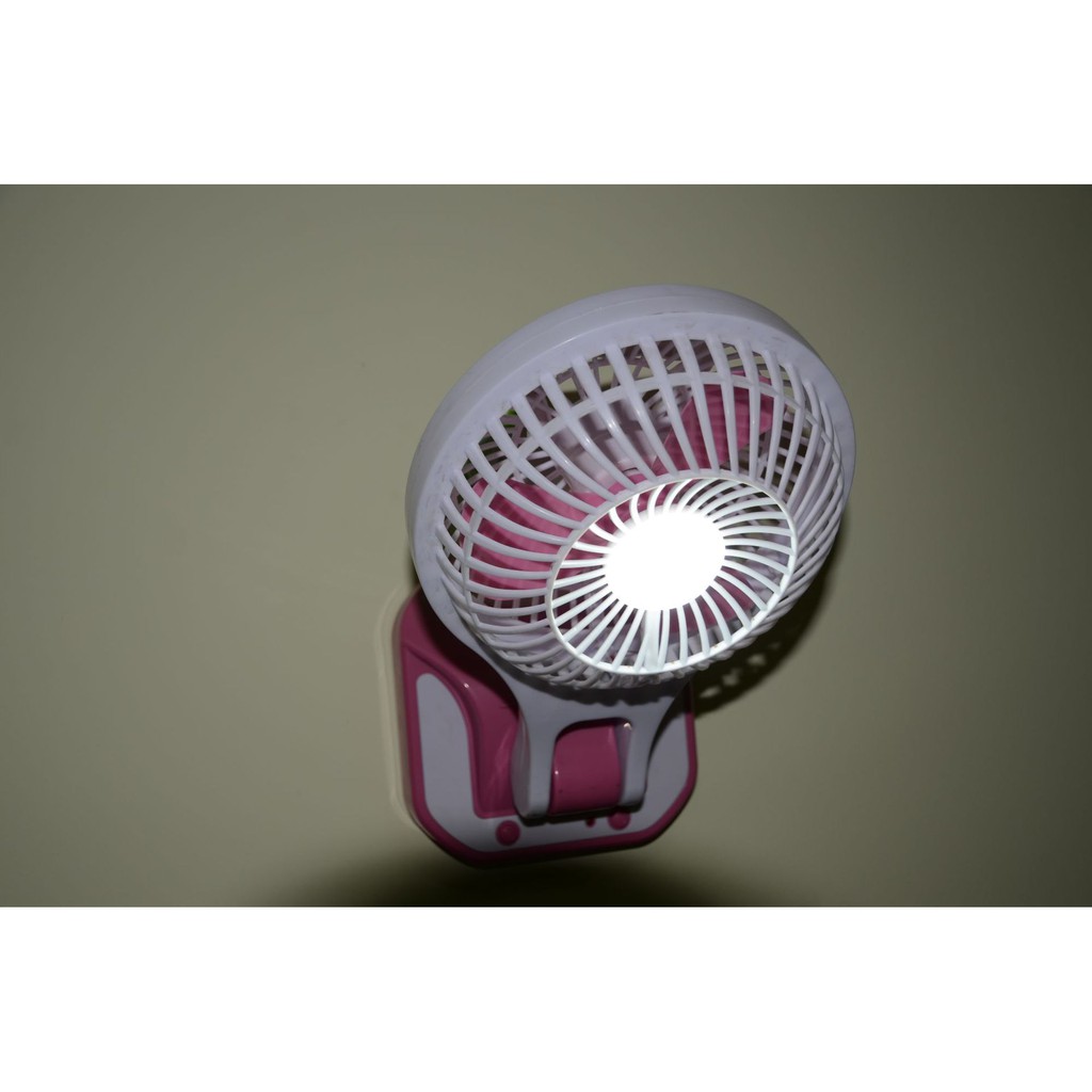 [Mã ELHA22 giảm 5% đơn 300K] Quạt tích điện gấp gọn Folding Fan LR-2018 có đèn LED