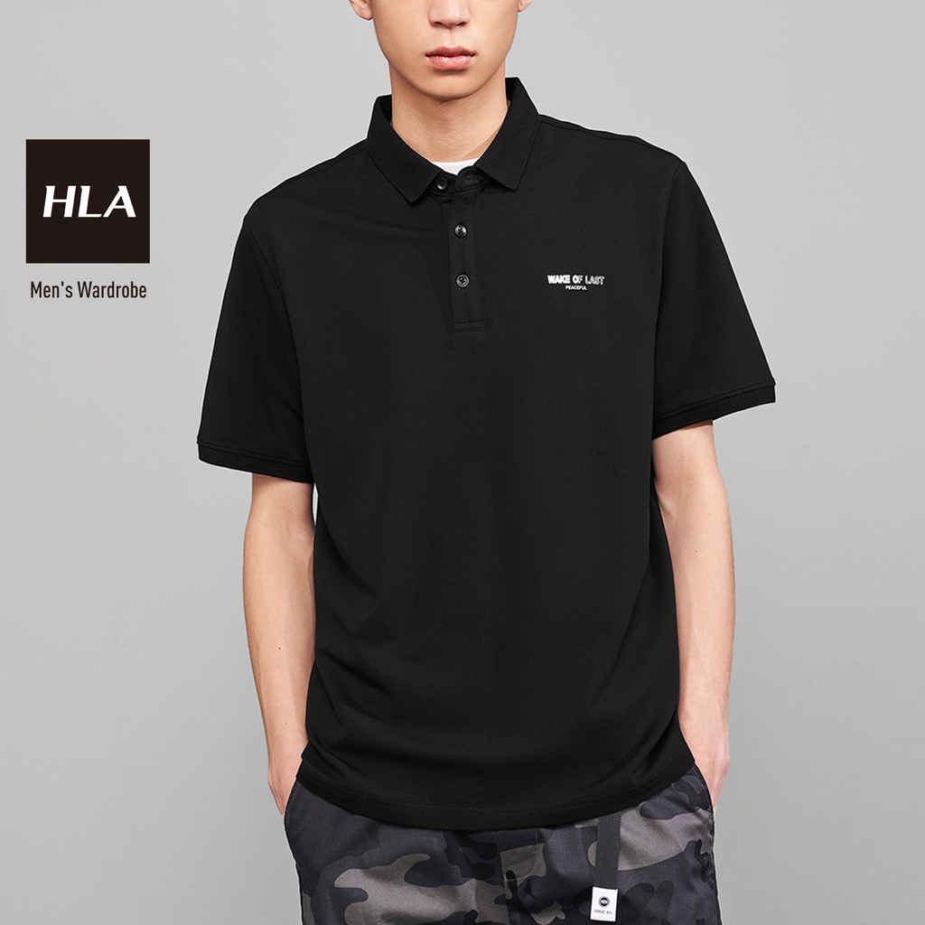 HLA - Áo Thun Polo Nam Pure Color Breathable POLO Shirt