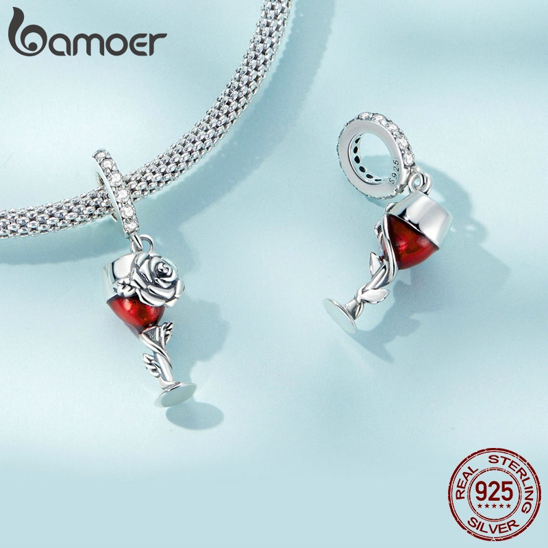 Phụ kiện vòng tay BAMOER bằng bạc 925 hình ly rượu