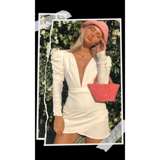 Đầm ôm tay dài blair white dress