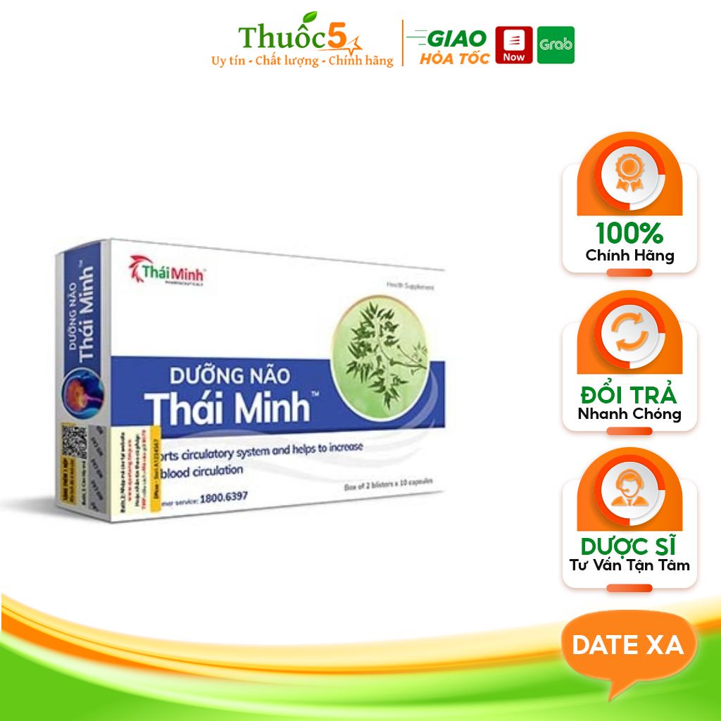 Dưỡng Não Thái Minh-Hỗ trợ hoạt huyết,giúp tăng cường lưu thông máu não