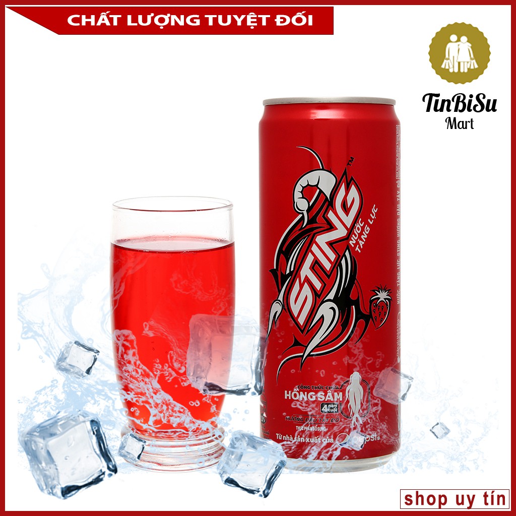 💥 💥  Nước tăng lực Sting hương dâu mùi vị thơm ngon, sảng khoái, bổ sung hồng sâm chất lượng 320ml