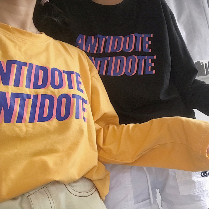 NRVP Áo thun tay dài thời trang xuân hè phong cách Hàn Quốc