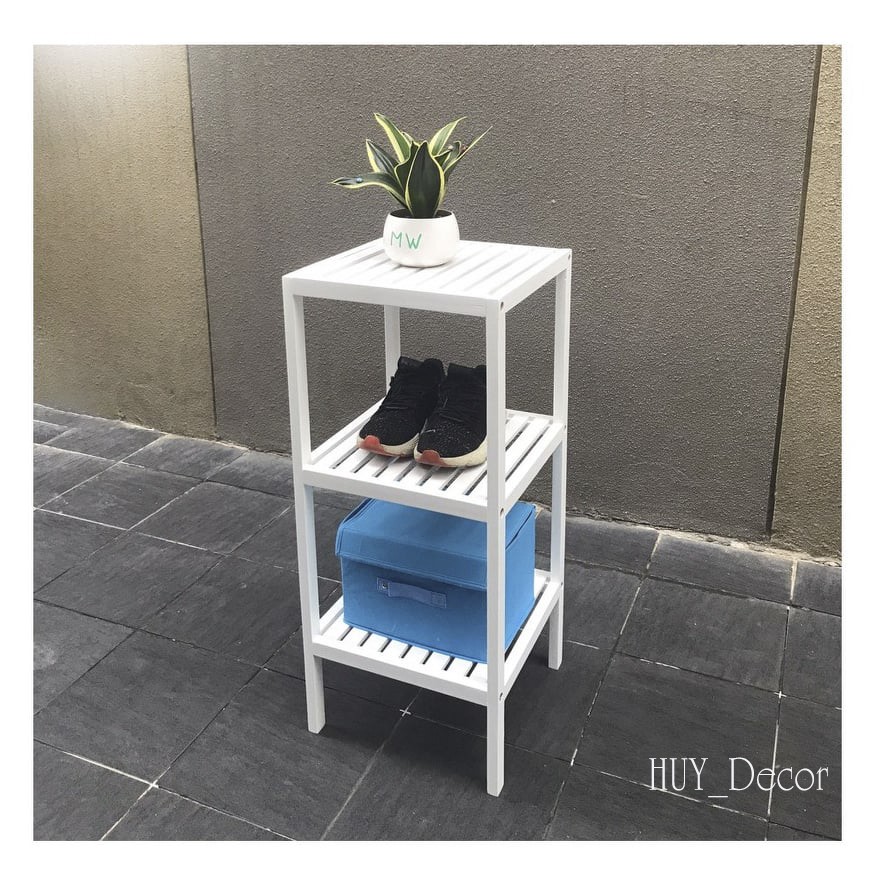 TAB gỗ đầu giường _KỆ ĐA NĂNG 3 TẦNG KHUNG GỖ THÔNG - MÀU TỰ NHIÊN | BigBuy360 - bigbuy360.vn